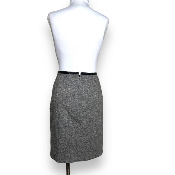 Vintage style wool blend gray and black Laundry pencil skirt size 6 made in USA - Picture 3 of 14